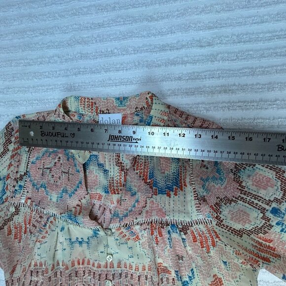 Anthropologie Dolan Women's Mesilla Top Southwestern Aztec Blouse Multi Medium - Picture 6 of 8